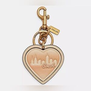 Coach X Jennifer Lopez Heart Bag Charm - Ivory/Pink